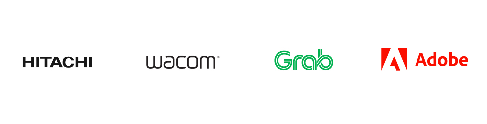 Hitachi, Wacom, Grab, Adobe